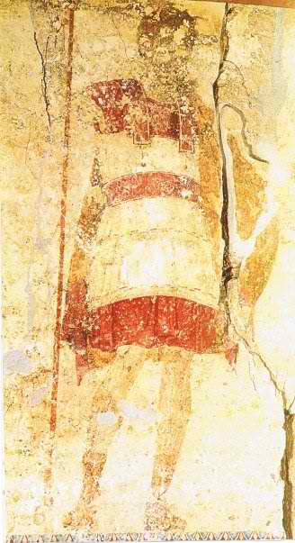 Macedonian Warrior Painting from a Fresco 4th Century BC