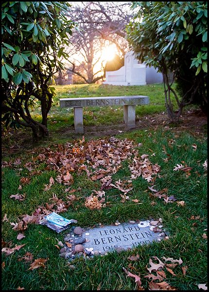 http://en.wikipedia.org/wiki/File:Leonard_Bernstein_Grave,_Sunset,_Green-Wood_Cemetery.jpg